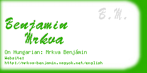 benjamin mrkva business card